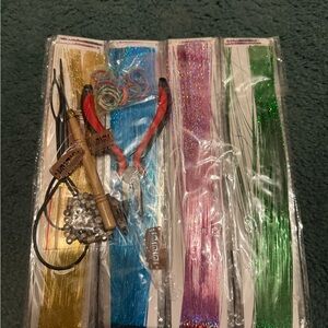 Colorful Tinsel Hair Extensions Kit